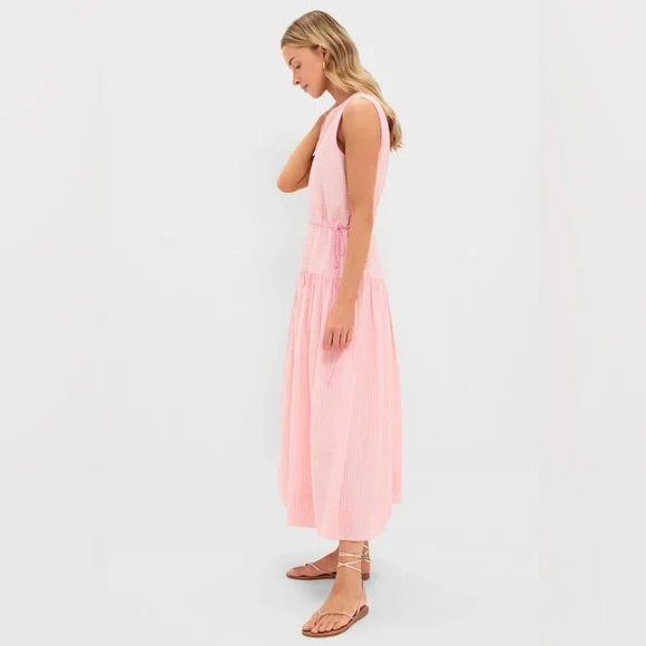 Tuckernuck Pink Sleeveless Midi Dress, Size L - Picture 4 of 6